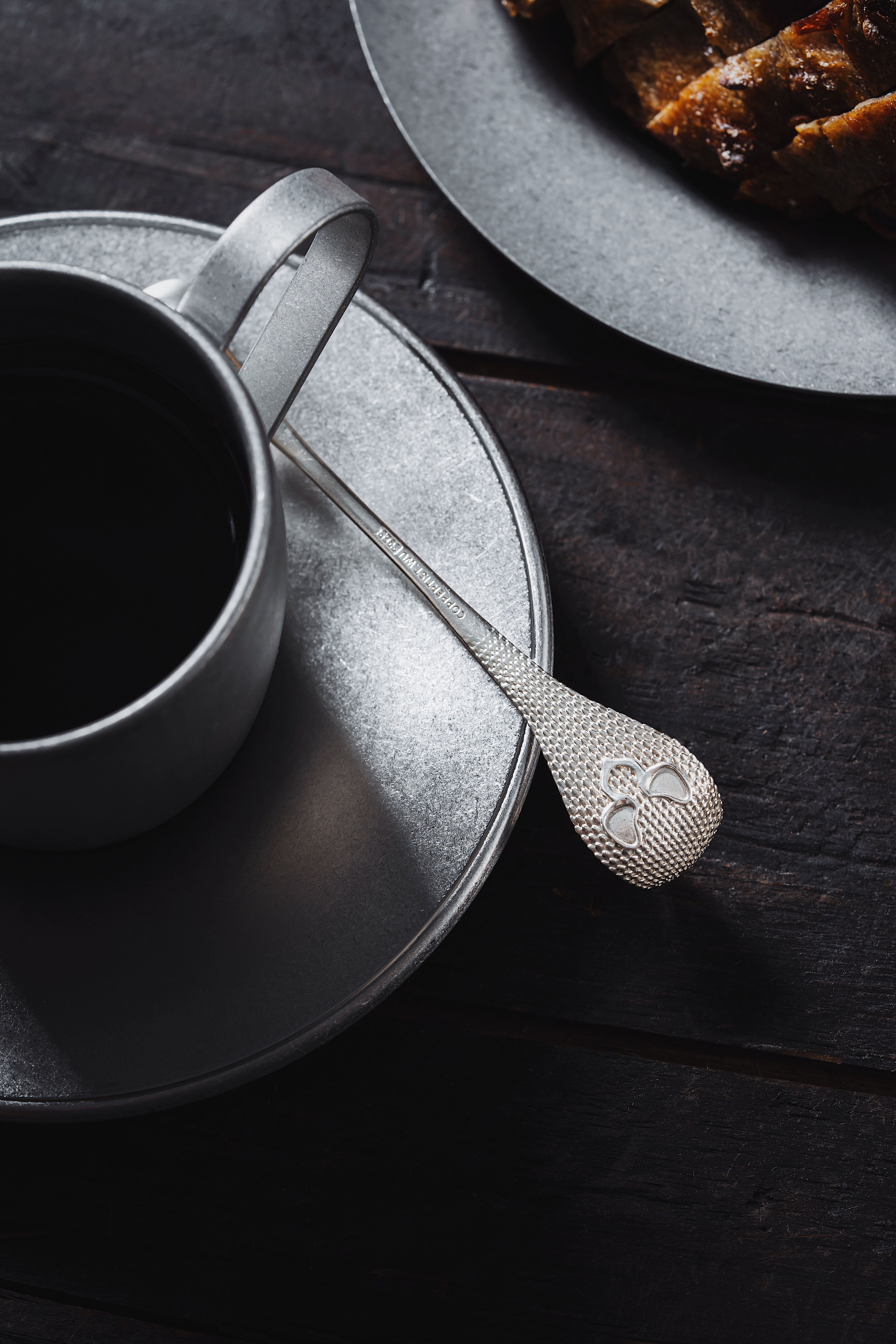 Silver Spoon on Plate with Cup · Free Stock Photo