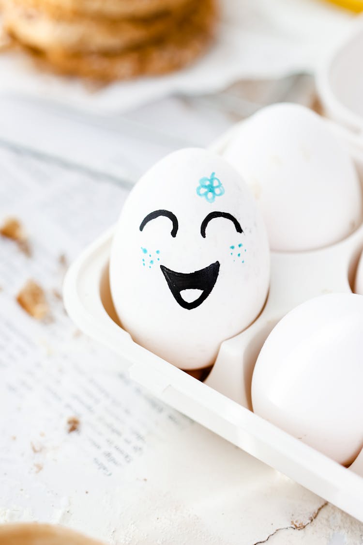 Smile Painted On Egg