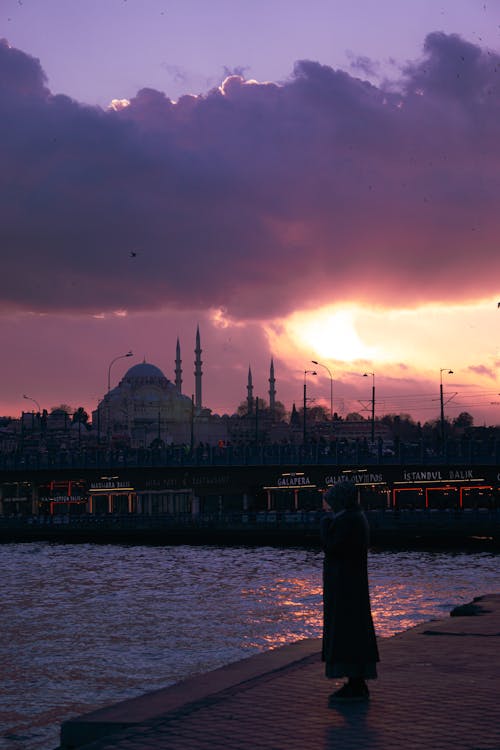 Foto stok gratis awan, Istanbul, jembatan galata