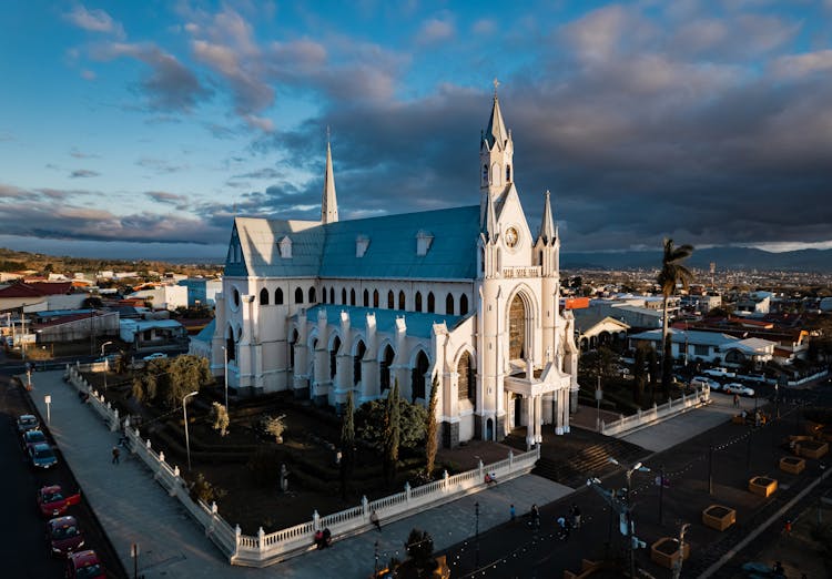 Aerial View Of The Iglesia San Rafael, Heredia, Costa Rica