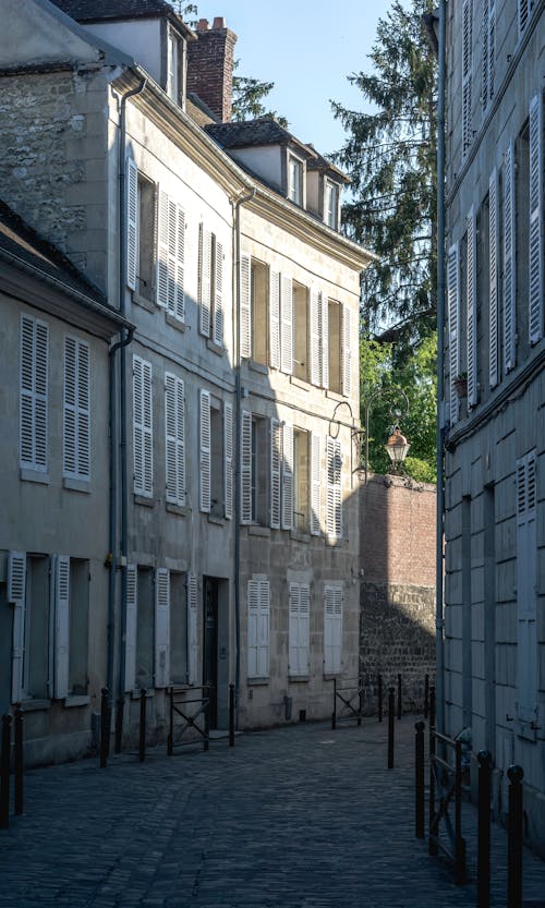 Stone Townhouses Along an Alley