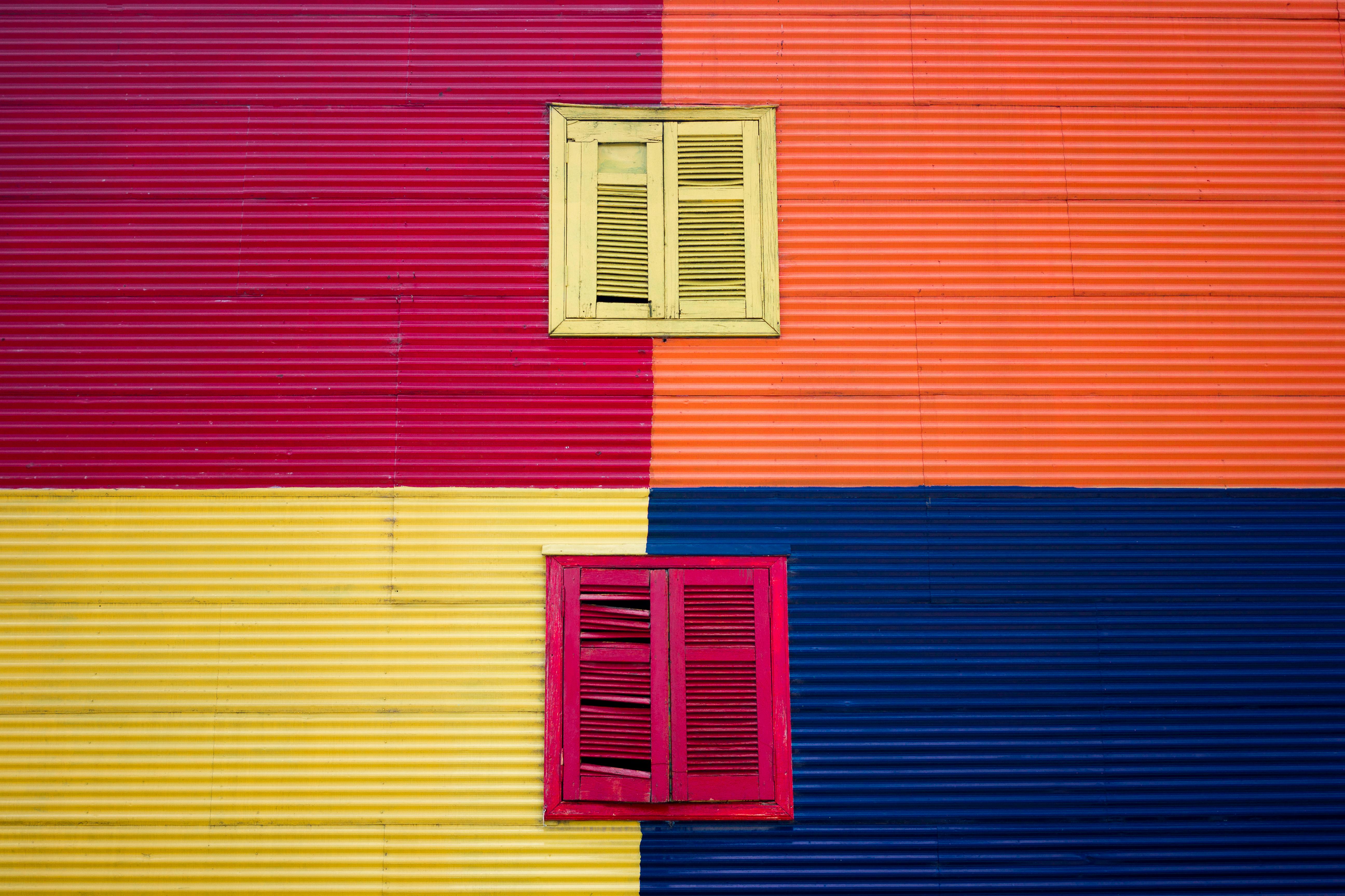 red and yellow windows