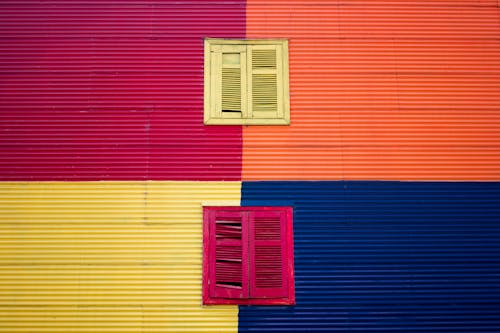 Free Red And Yellow Windows Stock Photo