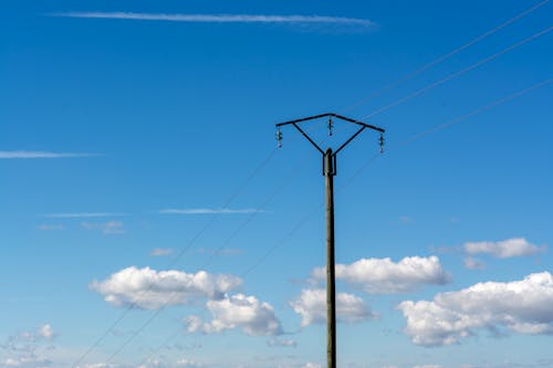 Photos gratuites de ciel bleu, distribution, électricité