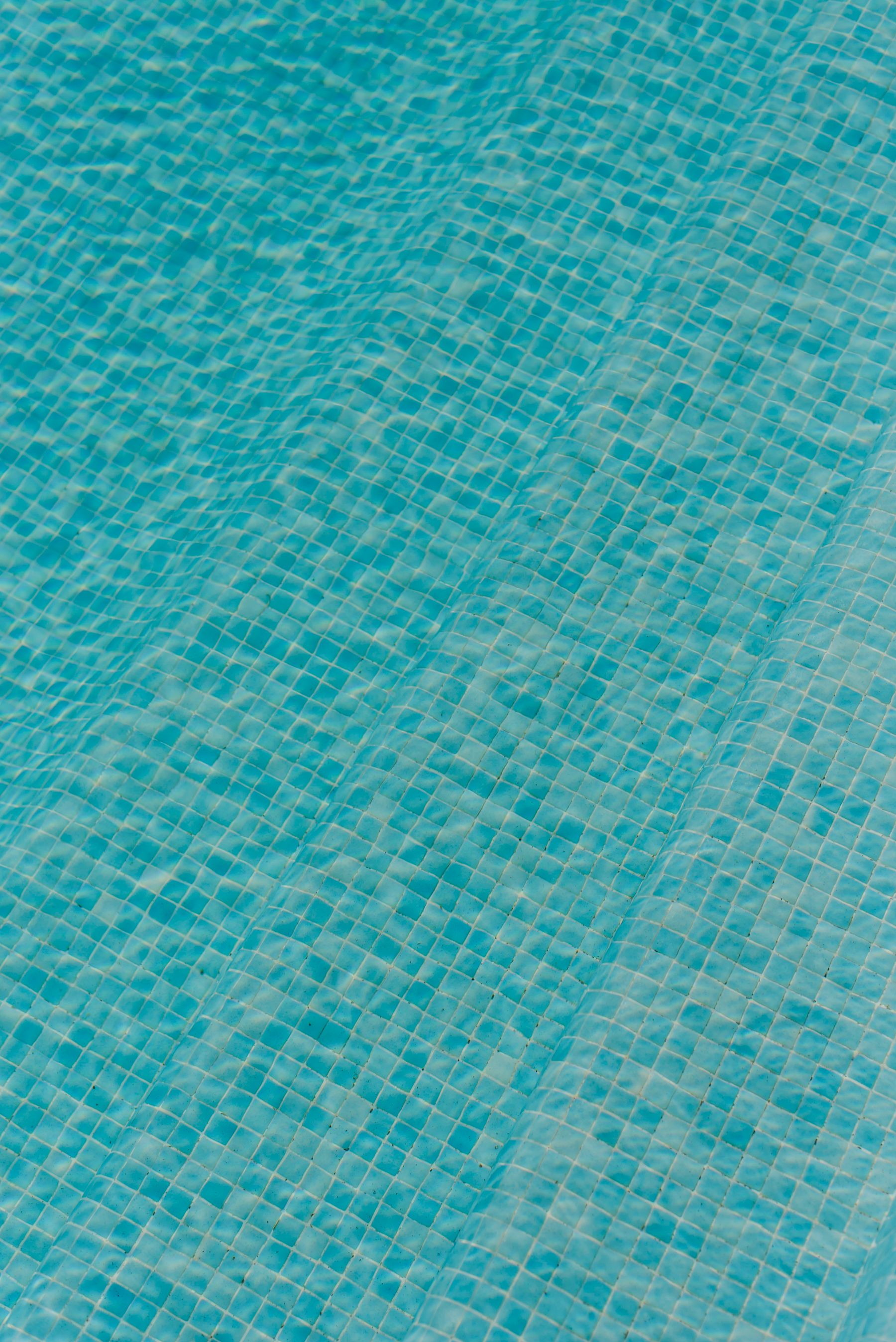 Classic blue swimming pool mosaic tiles