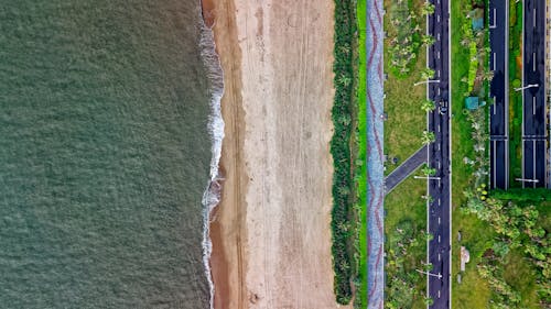 Top View Photo of Beach