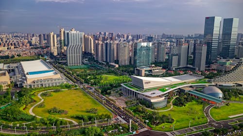 Bird's Eye View of City