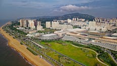 Aerial Photography of Buildings on Island