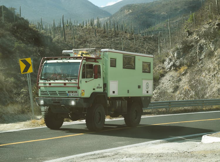 Truck On Mountain Road