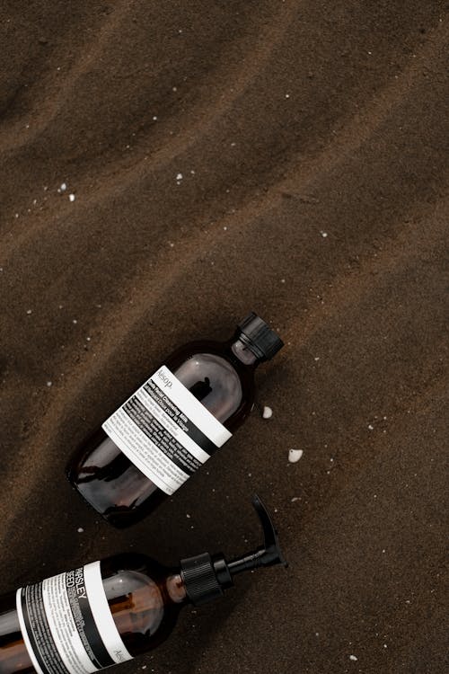 Soap in a Bottle on a Beach 