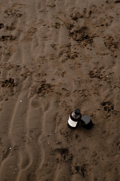 Soup in a Bottle on a Beach 