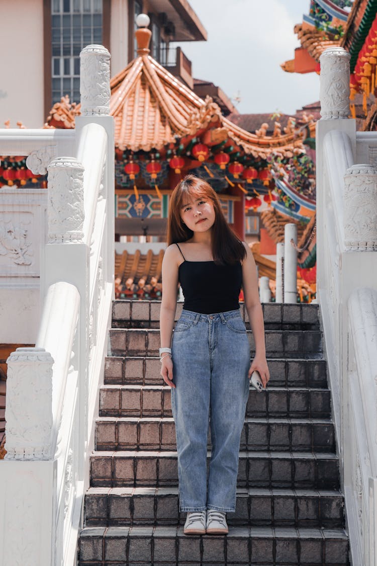 Young Woman In Jeans