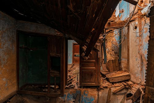 Interior of Destroyed House