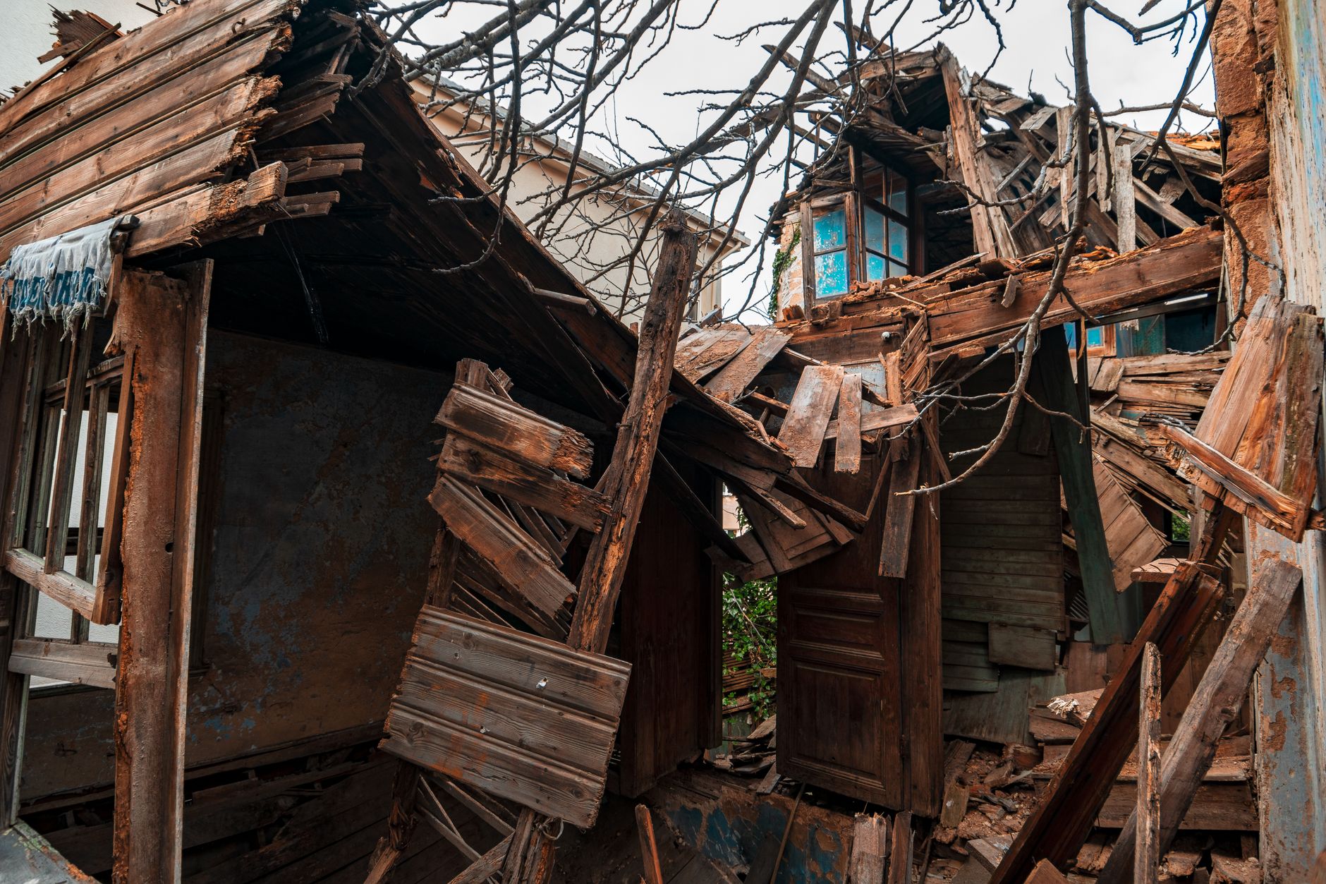 Damaged buildings in the southern Philippines following the magnitude-7.8 earthquake