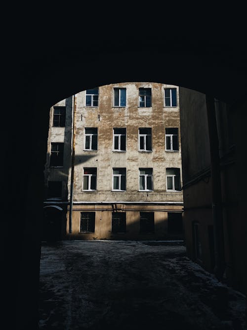 Facade of an Old Apartment Building 