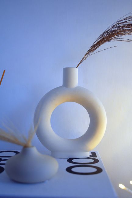 Alabaster Ceramic Vase Set