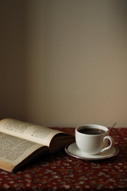Book and Hot Coffee