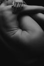 Grayscale Photo of Babys Feet