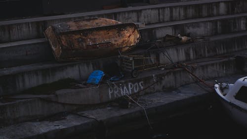 Free stock photo of above sea, alone, boat