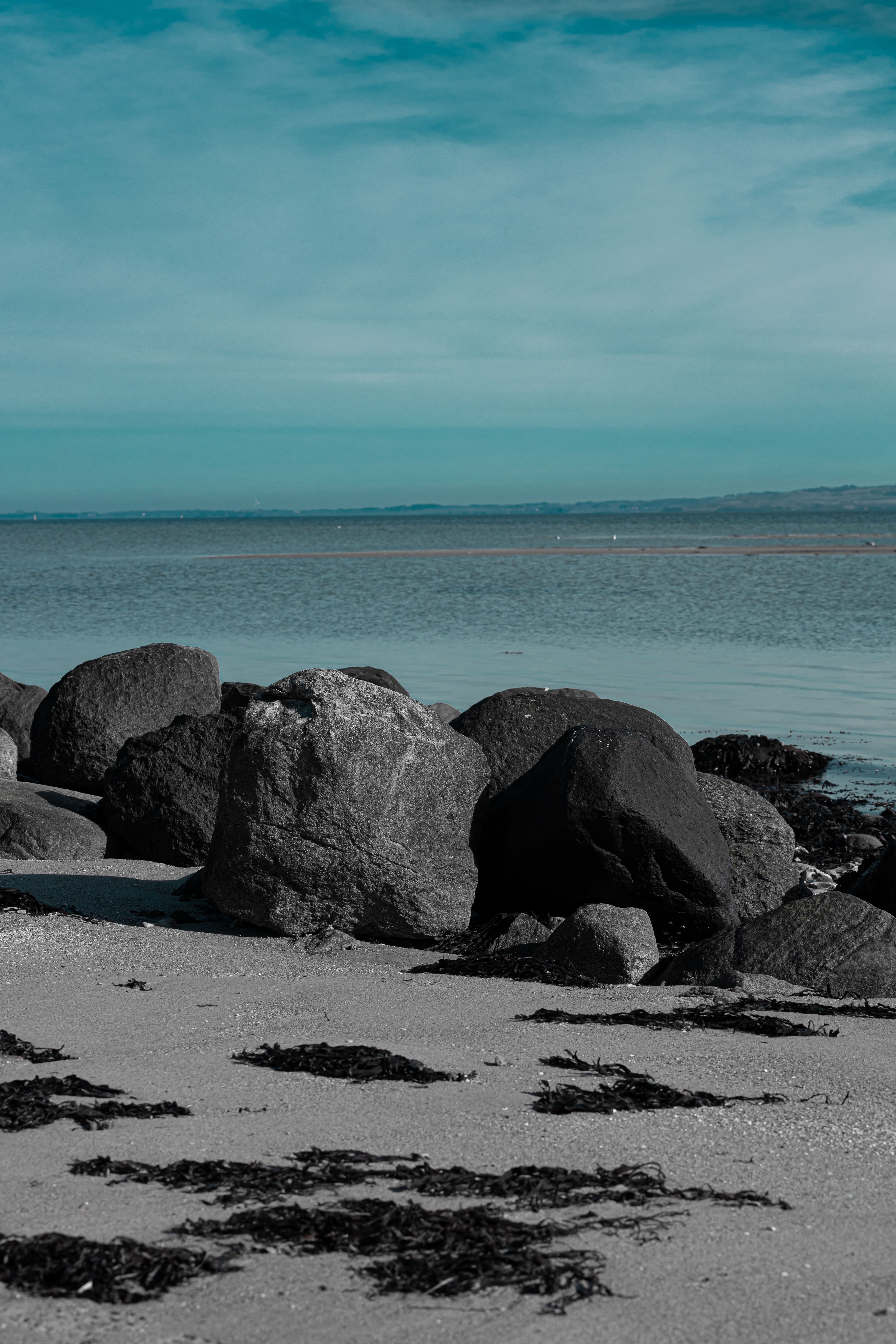 Rocks on a Beach by the Sea · Free Stock Photo