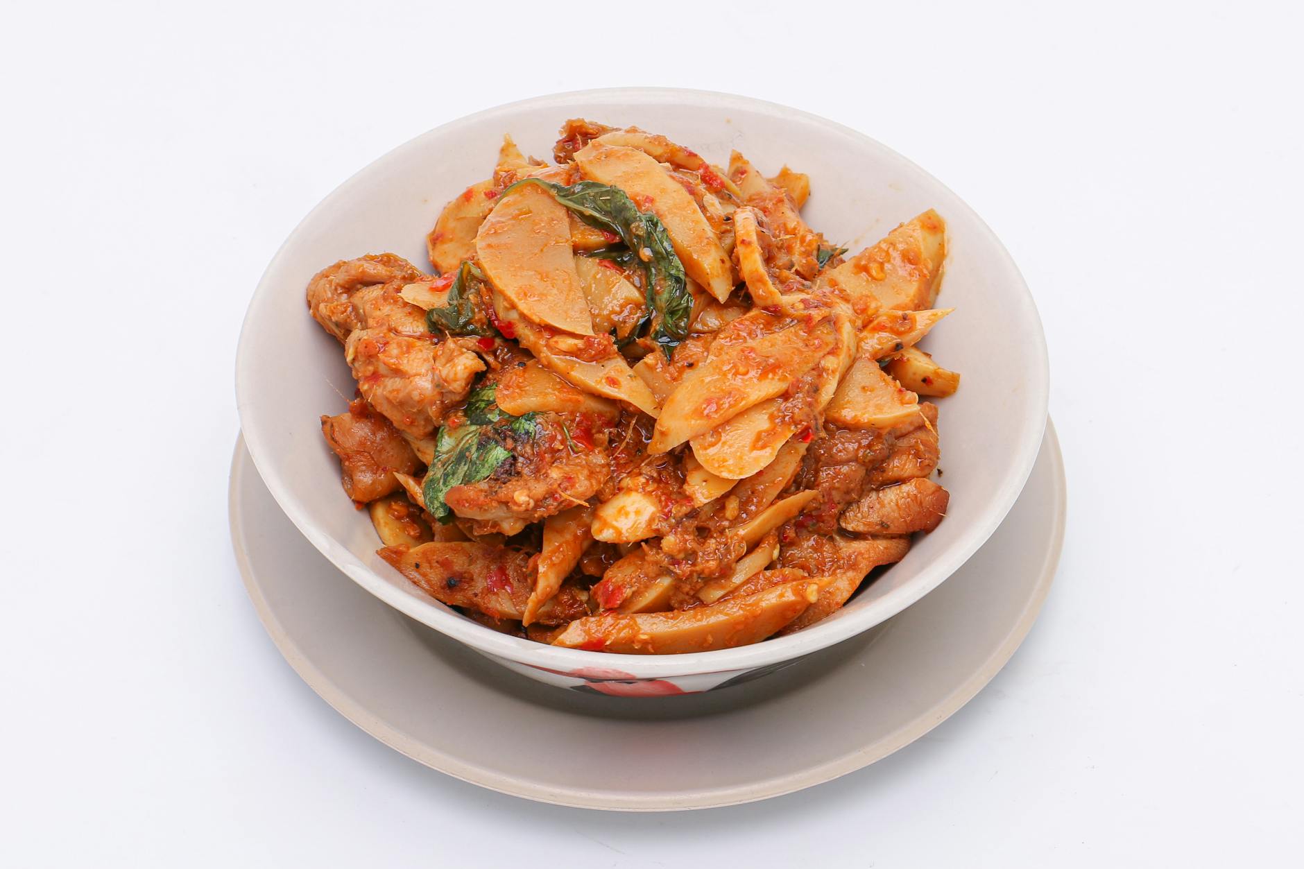 Bamboo Shoots Cooked In A Curry Or Stir-fry