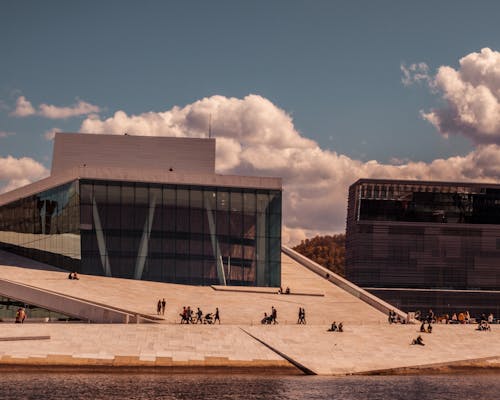 Tourists at Oslo Opera House