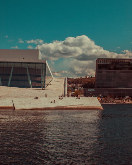 Oslo Opera Building seen from the Bay