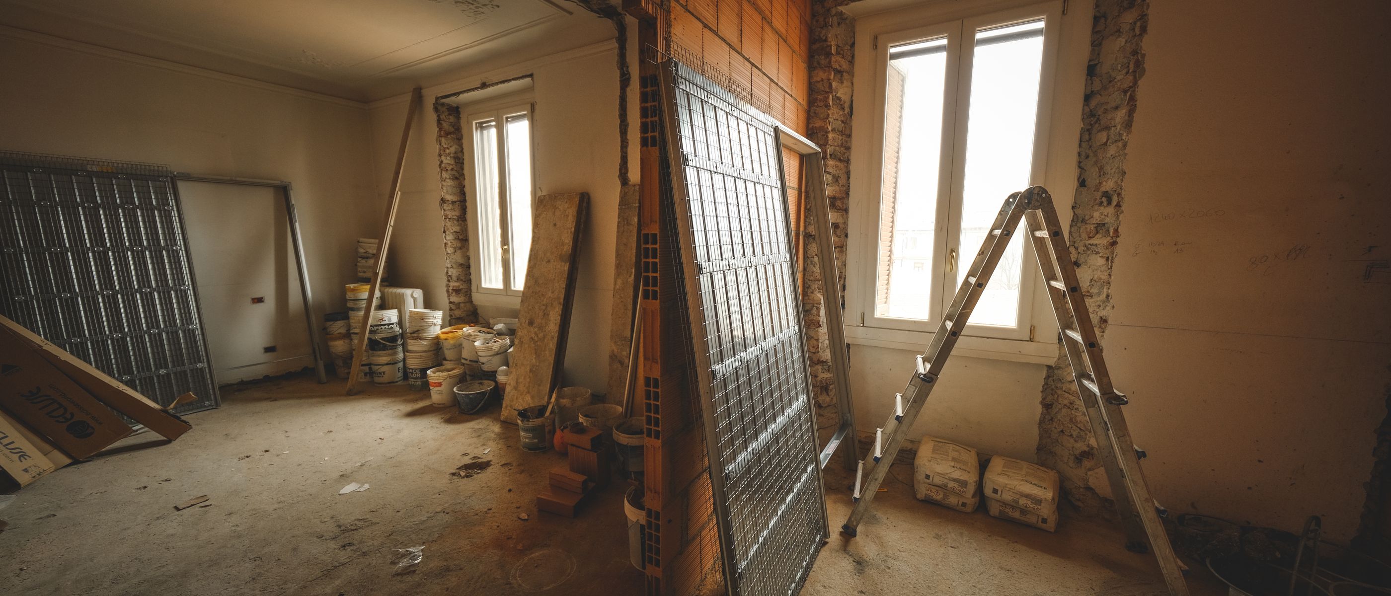 Plastering and Skimming in West Ealing — a decorator at work mid-project