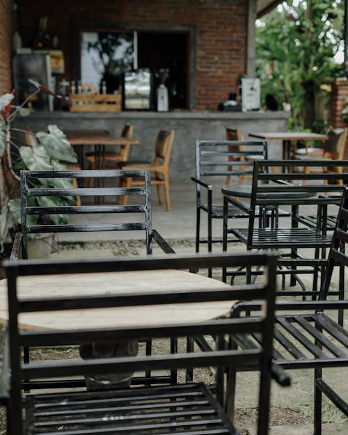 Tables and Chairs in a Restaurant 
