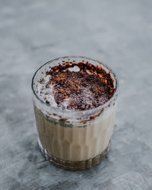 Close-up of an Iced Coffee in a Glass