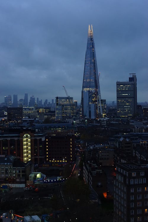 Overcast over The Shard in London