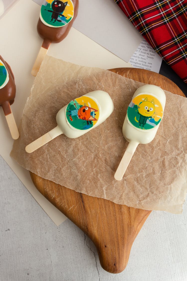 Homemade Ice Cream On A Stick With Cute Pictures 