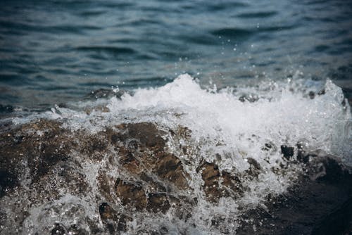 Waves Crashing Against Rocks