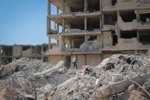 Ruined Building and Rubble 