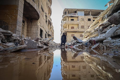 Destroyed Buildings in a City 