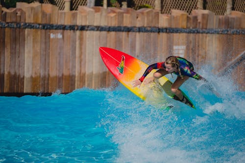 Young Woman Surfing 