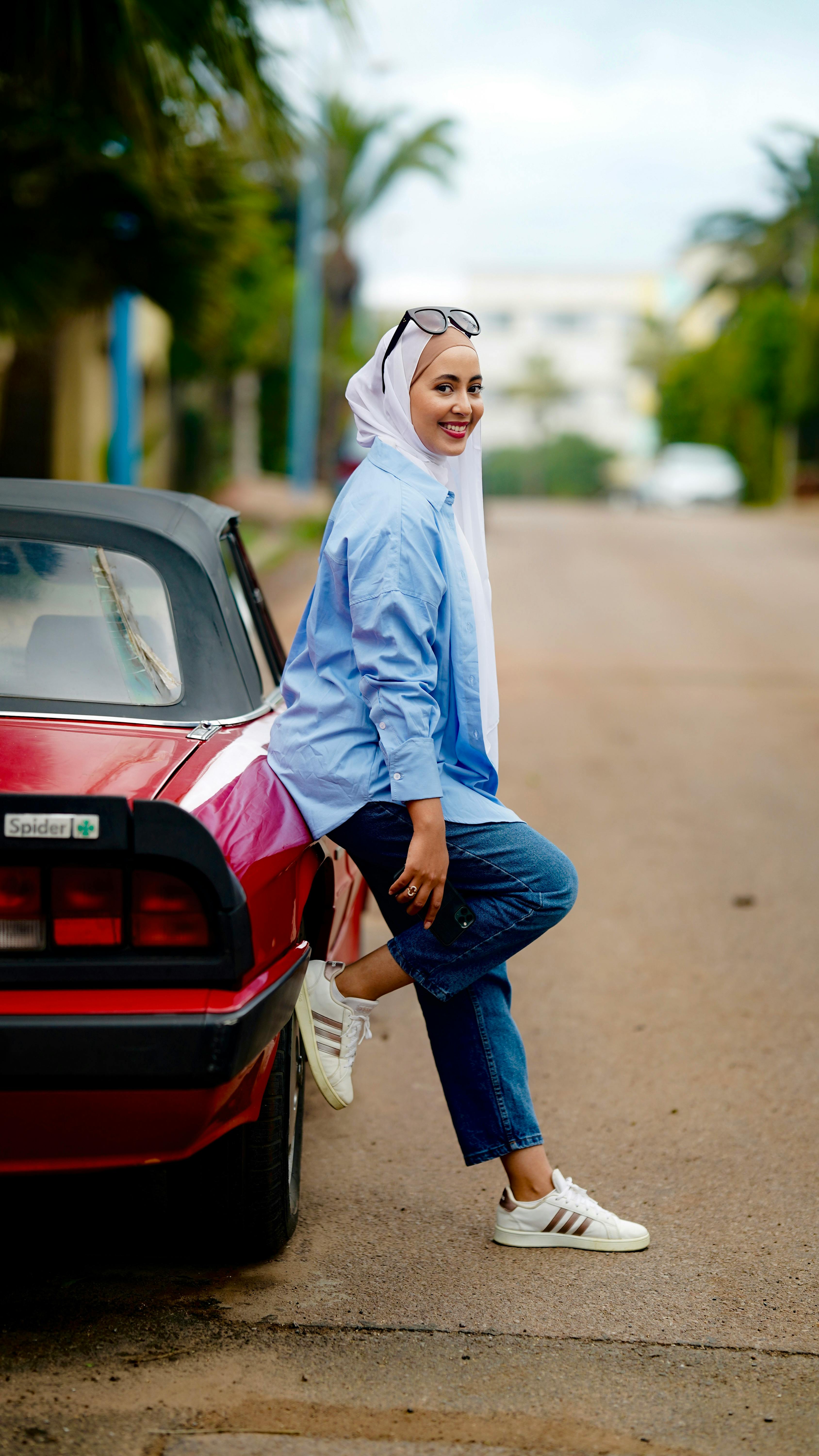 Casual Style Woman in Headscarf · Free Stock Photo