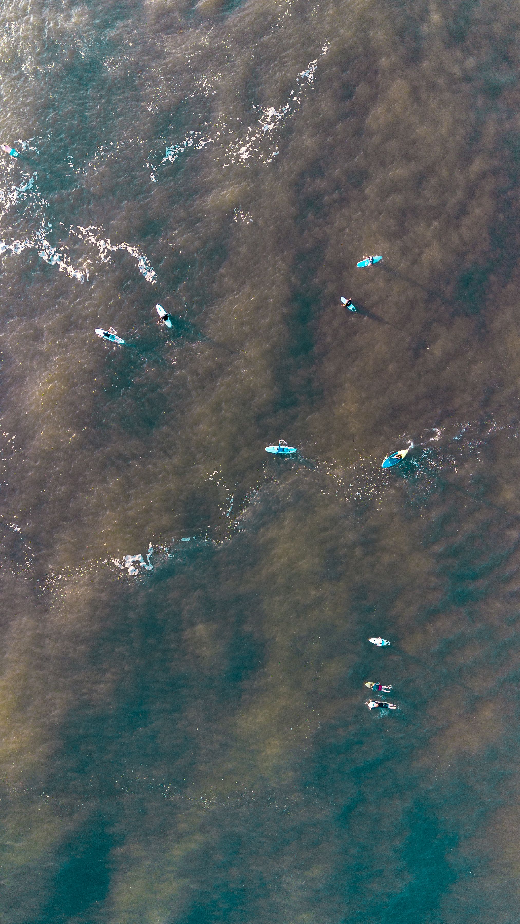 Birds Eye View of Canoes on Lake · Free Stock Photo