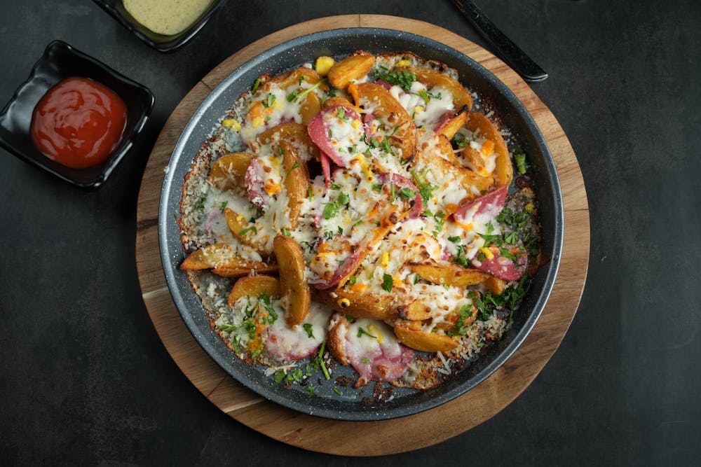 Ham and Cheddar Potato Bake