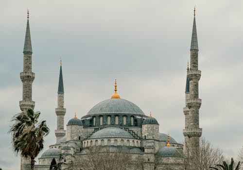 Facade of the Blue Mosque, Istanbul, Turkey 