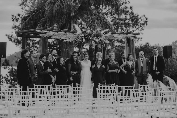 Wedding Guest Standing Together