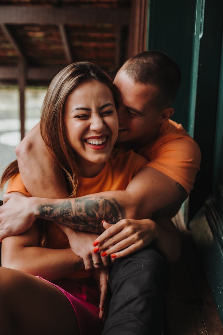 Photo Of A Laughing Couple 