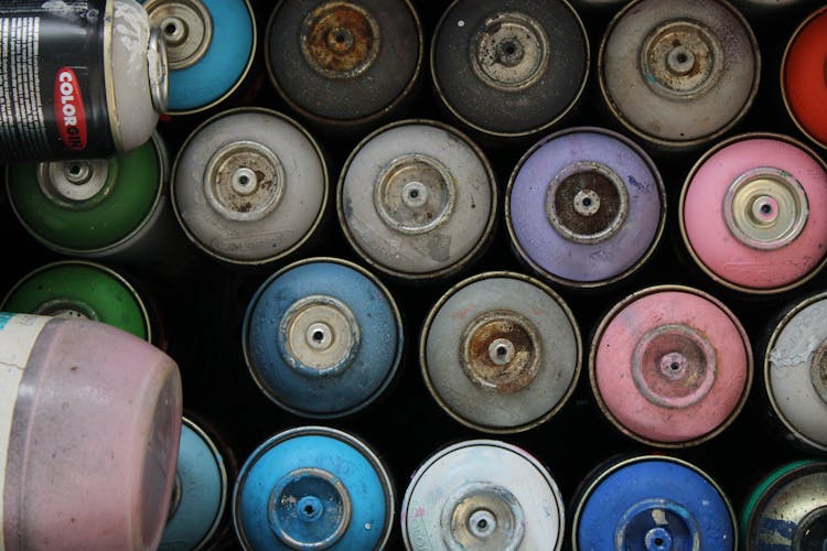 Old Spray Paint Cans 
