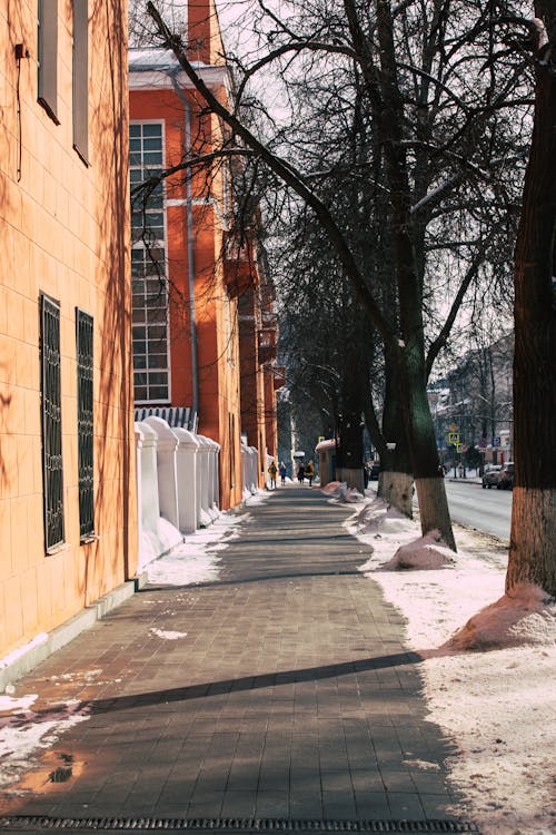 Gratis stockfoto met plaats, sneeuw, stadsstraten