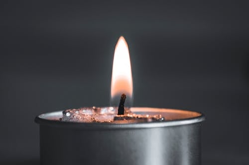 Flame in Wax Candle