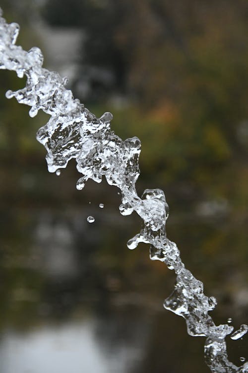 水の選択的焦点写真