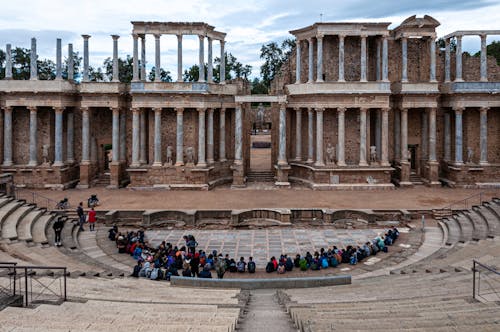 Gratis lagerfoto af amfiteater, gammel arkitektur, menneskemængde Lagerfoto