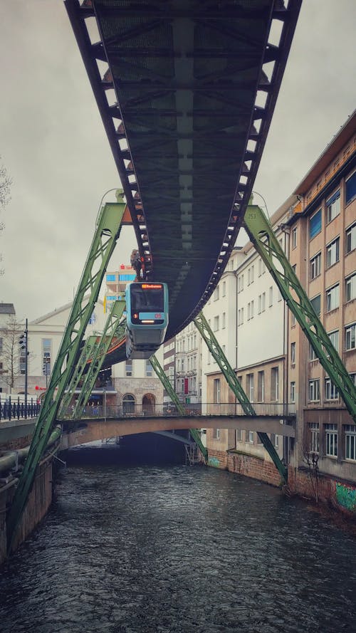 Free Suspension Railway in Wuppertal Stock Photo