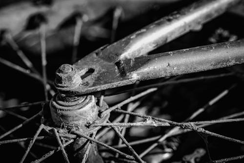 Základová fotografie zdarma na téma černobílý, detail, jízdní kolo