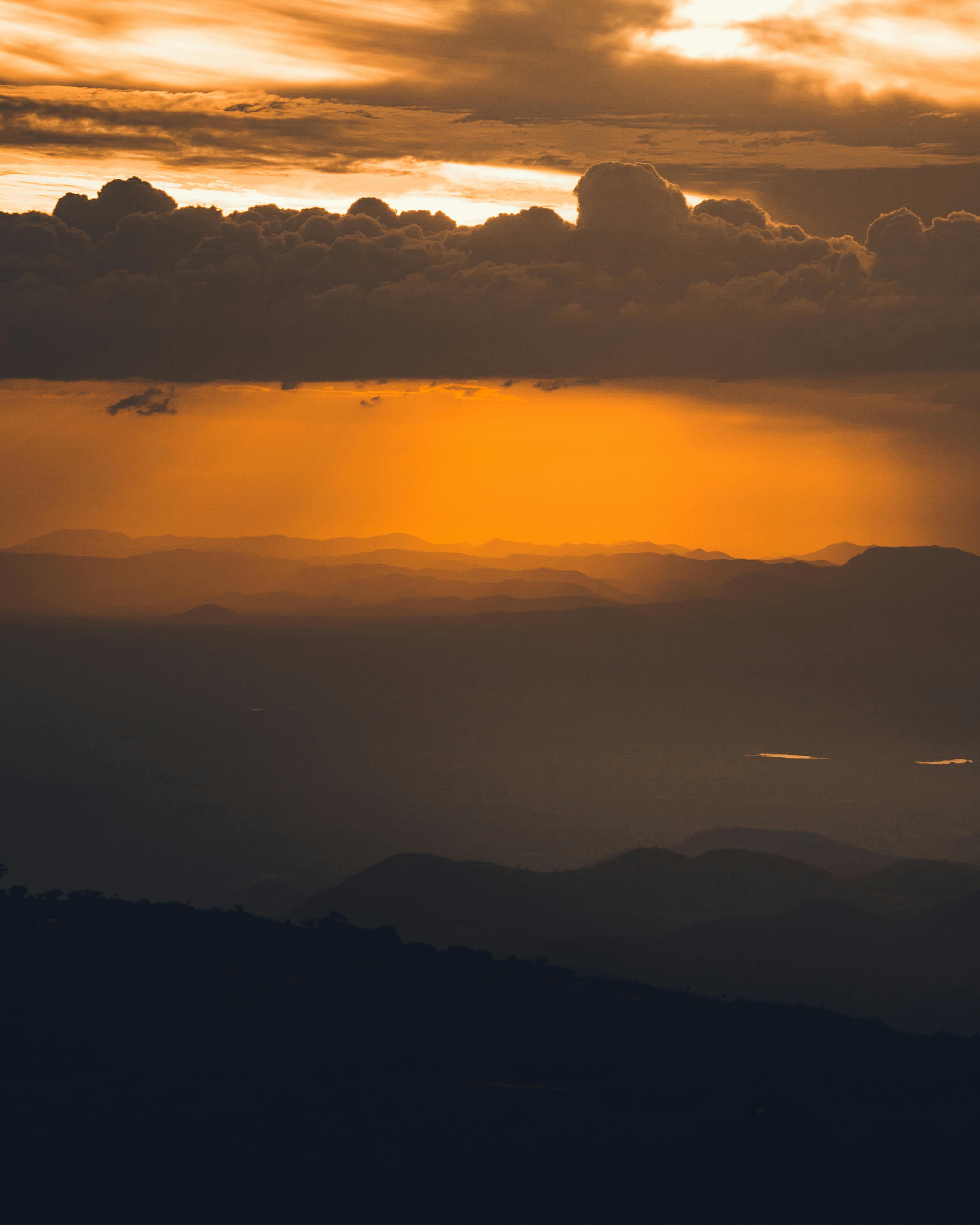 Silhouette of Mountains during Daytime · Free Stock Photo